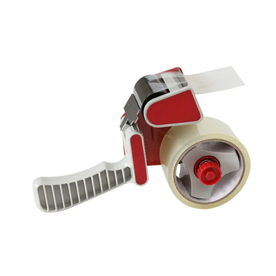 Supermarket Carton Sealing Transparan BOPP Packing Tape Dengan Dispenser