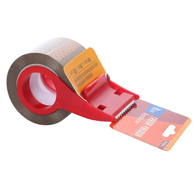 Supermarket BOPP Brown Packing Tape Dengan Tape Cutter Pressure Sensitive Packing Tape