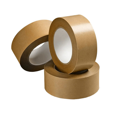 Ramah Lingkungan Reinforced Kraft Tape Printable Self Adhesive Flatback Printed Kraft Tape
