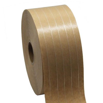 Air Diaktifkan Self Adhesive Kraft Paper Tape Reinforced Brown Kraft Eco Paper Tape
