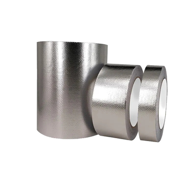 Flame Retardant Self Adhesive Aluminium Foil HVAC Isolasi Termal Fiberglass Cloth Tape