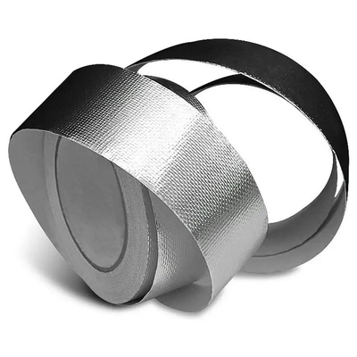 Pita Tahan Air Tahan Api Aluminium Foil HVAC Rubber Adhesive Glass Fiber Tape