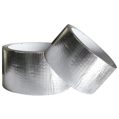 HVAC Aluminium Foil Tape Reinforced Thermal Insulation Laminasi PE Mesh Tape