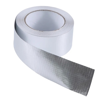 HVAC Aluminium Foil Tape Reinforced Thermal Insulation Laminasi PE Mesh Tape