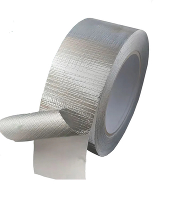 HVAC Aluminium Foil Tape Reinforced Thermal Insulation Laminasi PE Mesh Tape
