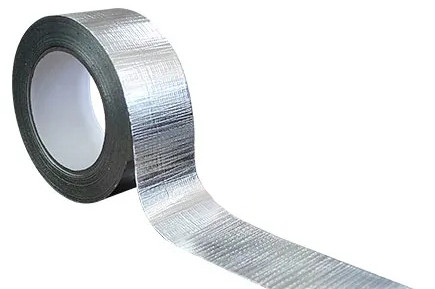 Reinforced Thermal Insulation HVAC Aluminium Foil Tape Laminated Closer PE Mesh Tape