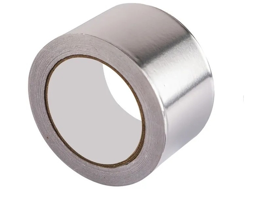 Pita Isolasi Termal HVAC R Sambungan Segel Segel Tahan Air Sliver Aluminium Foil Pita Perekat Saluran