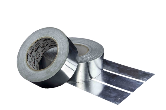 Pita Isolasi Termal HVAC R Sambungan Segel Segel Tahan Air Sliver Aluminium Foil Pita Perekat Saluran
