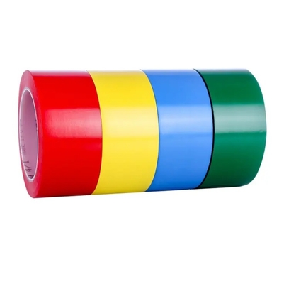 Single Color Safety Warehouse Floor Tape Lantai PVC Peringatan Vinyl Floor Tape PE Core
