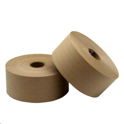 Ramah Lingkungan Reinforced Kraft Paper Tape Air Basah Diaktifkan Pita Kertas Berlekat
