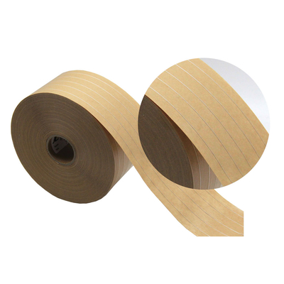 OEM Reinforced Water Activated Kraft Paper Tape Dengan Benang Nilon 5 Benang