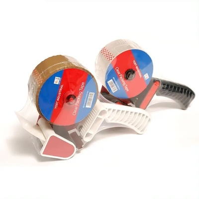 Supermarket Carton Sealing Transparan BOPP Packing Tape Dengan Dispenser