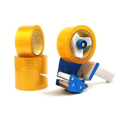 Supermarket Carton Sealing Transparan BOPP Packing Tape Dengan Dispenser