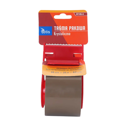Supermarket BOPP Brown Packing Tape Dengan Tape Cutter Pressure Sensitive Packing Tape