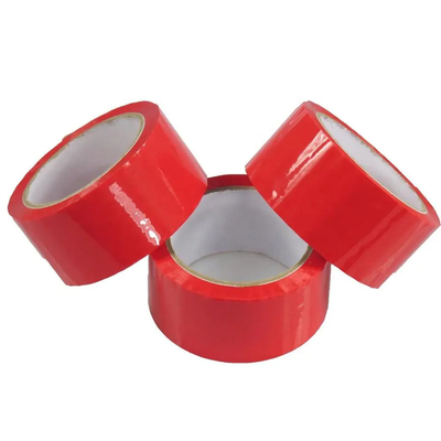Adhesi Kuat Bopp Red Packing Tape Sealing Carton Custom Packaging Tape