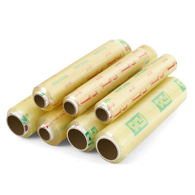 PVC Cling Compostable Stretch Film Untuk Makanan Segar Bungkus Plastik Kustom Food Grade