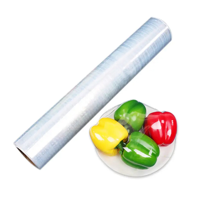 PE Eco Cling Film Tahan Suhu Tinggi Breakpoint Plastic Stretch Wrap Hand Tear Type