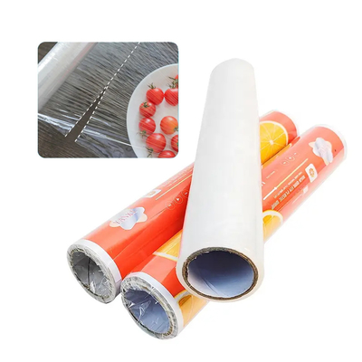 PE Eco Cling Film Tahan Suhu Tinggi Breakpoint Plastic Stretch Wrap Hand Tear Type