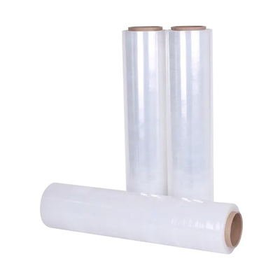 Industri Manual LLDPE Stretch Wrap Film roll Untuk Packing