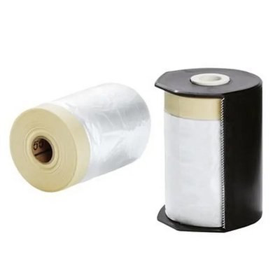 PE Painters Pre Taped Masking Film Lipat Perlindungan Masker Tangan Sekali Pakai Untuk Melukis