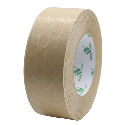 Self Adhesive Brown Paper Packing Tape Fiberglass Reinforced Flatback Kraft Packing Tape