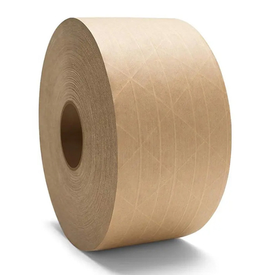 Ramah Lingkungan Reinforced Kraft Paper Tape Air Basah Diaktifkan Pita Kertas Berlekat