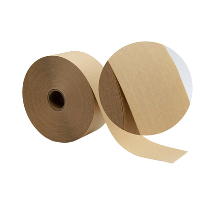Ramah Lingkungan Reinforced Kraft Paper Tape Air Basah Diaktifkan Pita Kertas Berlekat