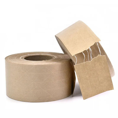 Reinforced Kraft Paper Sealing Tape Water Activated Custom Printed Kraft Tape