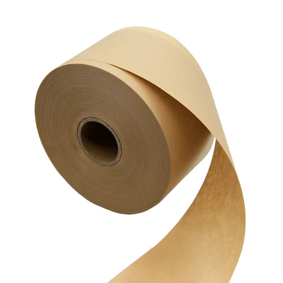Non Reinforced Brown Kraft Paper Tape Eco Friendly Wet Water Activated Gummed Paper Tape