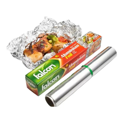 Silver Heavy Duty Kitchen Aluminium Jumbo Roll Dengan Band Sawtooth Cutter Untuk Rumah Tangga