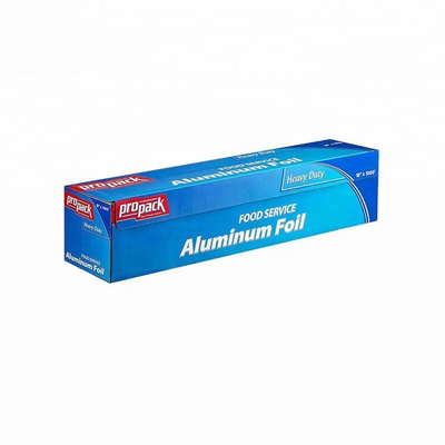 Food Baking Tugas Berat Kertas Aluminium Foil Roll Dengan Pemotong Gigi Gergaji