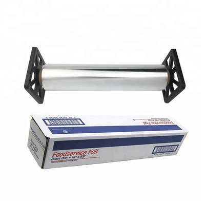 Tugas Berat Ekstra Rumah Tangga Aluminium Foil Roll Dengan Band Sawtooth Cutter