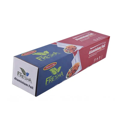 Tugas Berat Ekstra Rumah Tangga Aluminium Foil Roll Dengan Band Sawtooth Cutter