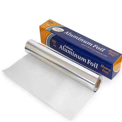 Tugas Berat Ekstra Rumah Tangga Aluminium Foil Roll Dengan Band Sawtooth Cutter