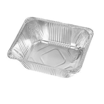 Wadah Makanan Aluminium Foil Tugas Berat Panci Takeaway Dalam Sekali Pakai Dengan Tutup Foil