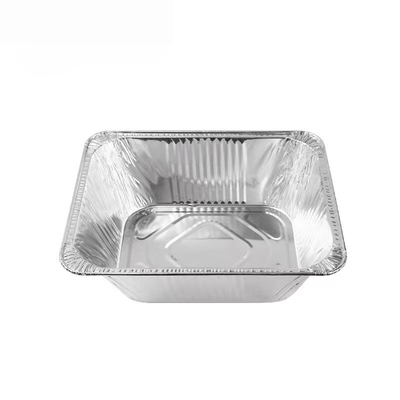 Wadah Makanan Aluminium Foil Tugas Berat Panci Takeaway Dalam Sekali Pakai Dengan Tutup Foil