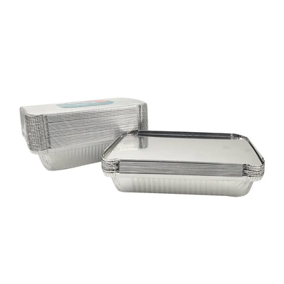 1LB Kustom 8342 Aluminium Foil Wadah Makanan 450ml Wadah Makanan Foil Dengan Tutup