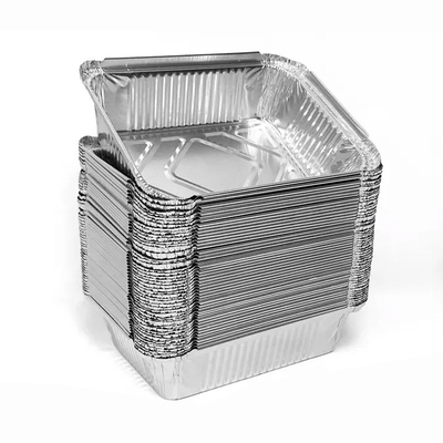 1LB Kustom 8342 Aluminium Foil Wadah Makanan 450ml Wadah Makanan Foil Dengan Tutup