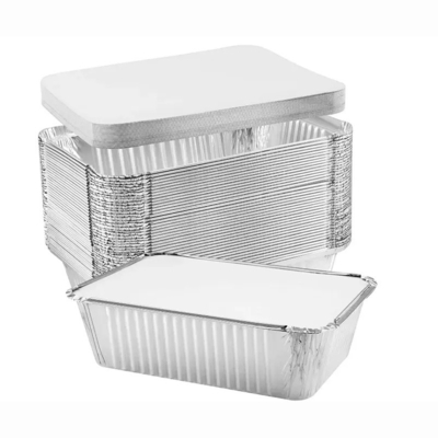 Food Grade Aluminium Foil Food Containers Takeaway Food Packing Aluminium Foil Tray With Lid