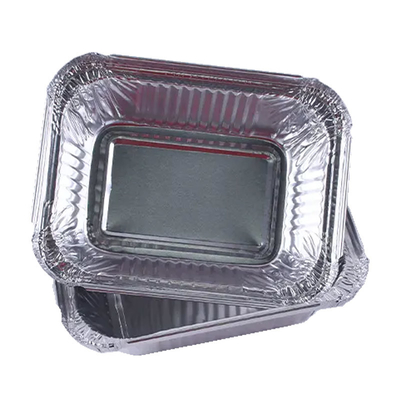 260ml Kecil Aluminium Mengambil Kontainer Baking Disposable Aluminium Foil Food Tray Dengan Tutup
