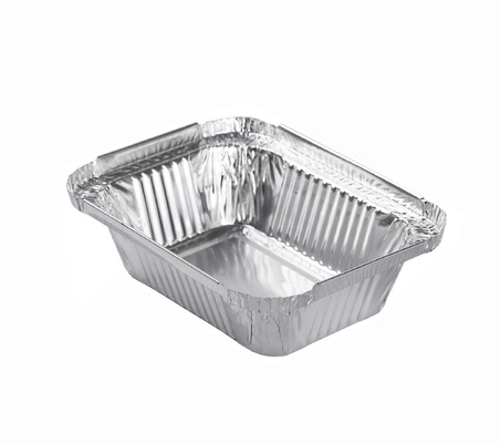 260ml Kecil Aluminium Mengambil Kontainer Baking Disposable Aluminium Foil Food Tray Dengan Tutup