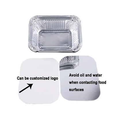 260ml Kecil Aluminium Mengambil Kontainer Baking Disposable Aluminium Foil Food Tray Dengan Tutup