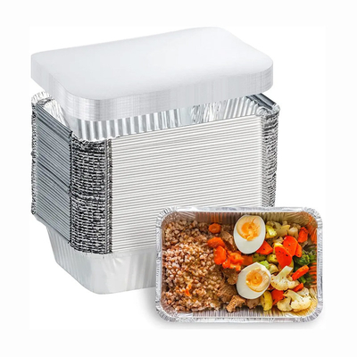 F4 83185 Wadah Foil Sekali Pakai Dengan Tutup 1750ml Rectangle Aluminium Cake Foil