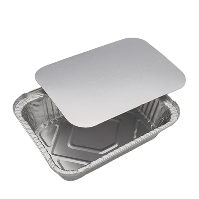 F4 83185 Wadah Foil Sekali Pakai Dengan Tutup 1750ml Rectangle Aluminium Cake Foil
