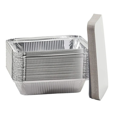 F4 83185 Wadah Foil Sekali Pakai Dengan Tutup 1750ml Rectangle Aluminium Cake Foil