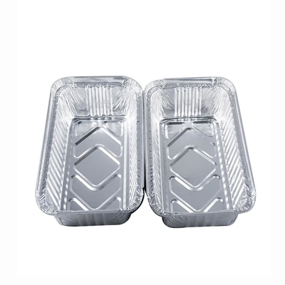 550ml Aluminium Foil Food Containers Takeout Food Packing Aluminium Disposable Box With Lid