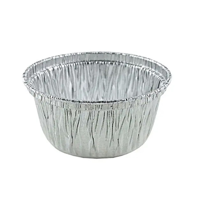 Round Take Away Aluminium Foil Food Containers 130ml Disposable Ramekins Cups