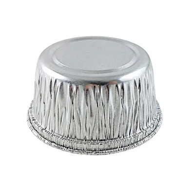 Round Take Away Aluminium Foil Food Containers 130ml Disposable Ramekins Cups