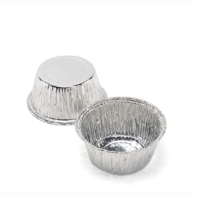 Round Take Away Aluminium Foil Food Containers 130ml Disposable Ramekins Cups