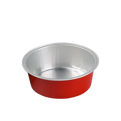 150ml Wadah Makanan Aluminium Foil Sekali Pakai Putaran Warna-warni Mini Cangkir Kue Cupcake Dengan Tutup